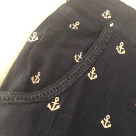 Roxy Navy and White Anchor Shorts - Picture 2 of 6